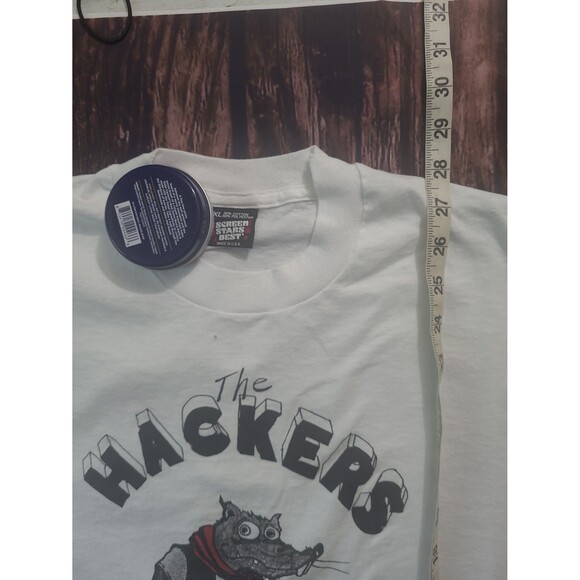 Vtg The Hackers Single Stitch band tee  shirt Screen Stars - Picture 9 of 10